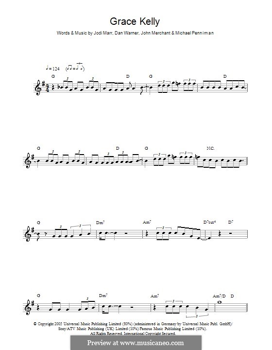 Grace Kelly: For flute by Mika, Dan Warner, Jodi Marr, John Merchant