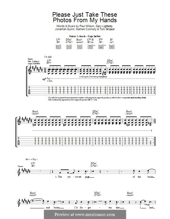 Please Just Take These Photos from My Hands (Snow Patrol): For guitar with tab by Gary Lightbody, Jonathan Quinn, Nathan Connolly, Paul Wilson, Tom Simpson