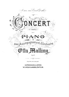 Piano Concerto, Op.43: Arrangement for two pianos by Otto Malling