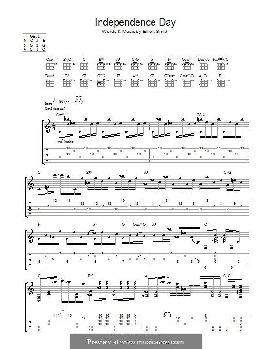Independence Day: For guitar with tab by Elliott Smith