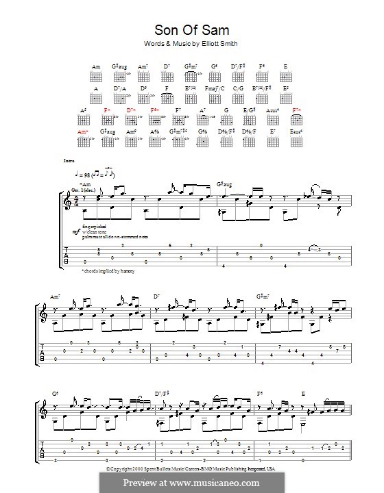 Son of Sam: For guitar with tab by Elliott Smith