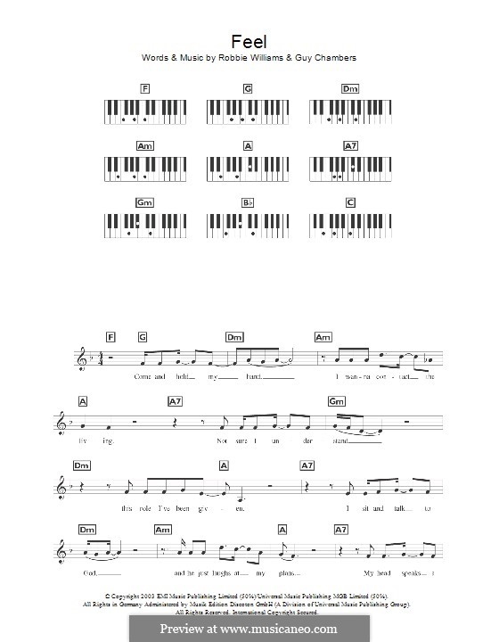 Feel: For keyboard by Guy Chambers, Robbie Williams