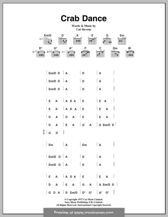 Crab Dance by C. Stevens sheet music on MusicaNeo