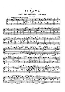 Sonata in C Minor: Sonata in C Minor by Giovanni Battista Pescetti