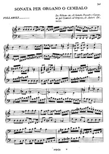 Sonata per Organo o Cembalo: Sonata per Organo o Cembalo by Carlo Francesco Pollarolo