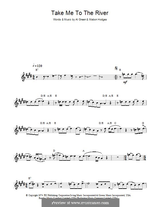 Take Me to the River: For flute by Al Green, Mabon Hodges