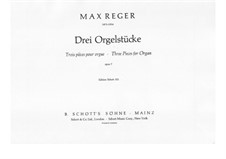 Three Pieces for Organ, Op.7: Three Pieces for Organ by Max Reger