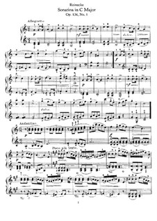 Two Sonatinas for Piano, Op.136: Complete set by Carl Reinecke