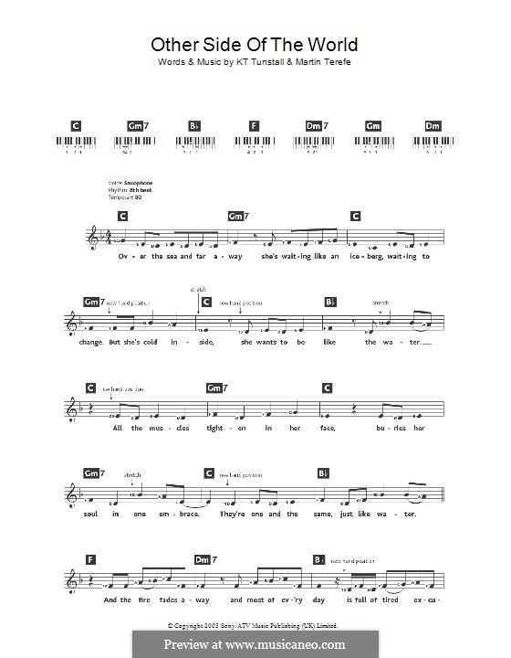 Other Side of the World: For keyboard by KT Tunstall, Martin Terefe