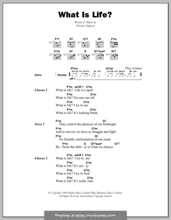 What Is Life? (Black Uhuru): Lyrics and chords by Derrick Simpson