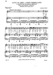 Habanera: For voice and piano by Georges Bizet