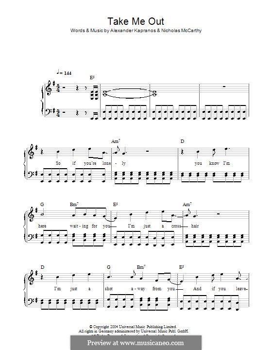 lyrics franz ferdinand take me out