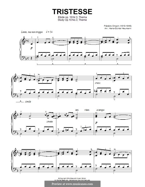No.3 in E Major: Version by Hans-Günter Heumann by Frédéric Chopin