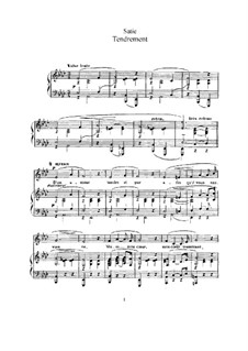 Tendrement by E. Satie sheet music on MusicaNeo