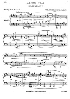 Album Leaf in F Sharp Minor, Op.27: Album Leaf in F Sharp Minor by Philipp Scharwenka
