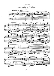 Barcarolle in E Minor, Op.14: For piano by Xaver Scharwenka