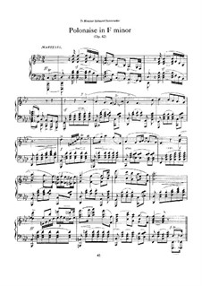 Polonaise in F Minor, Op.42: For piano by Xaver Scharwenka