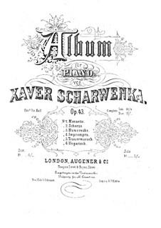 Six Pieces, Op.43: Complete set by Xaver Scharwenka