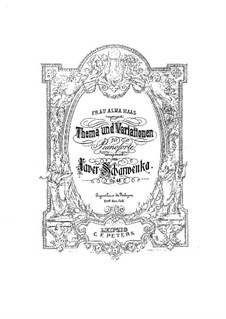 Theme and Variations, Op.48: For piano by Xaver Scharwenka