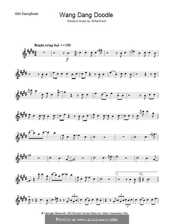 Wang Dang Doodle Koko Taylor By W Dixon Sheet Music On Musicaneo