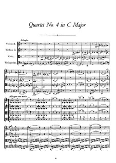 String Quartet No.4 in C Major, D.46: Full score by Franz Schubert