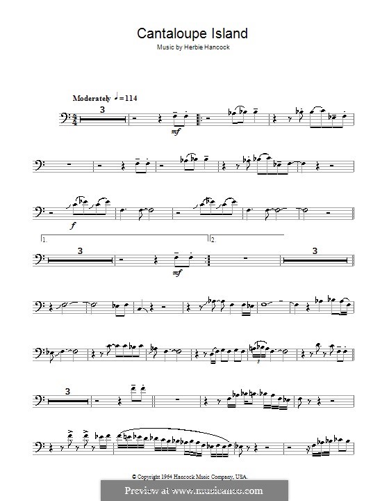 Cantaloupe Island: For trombone by Herbie Hancock