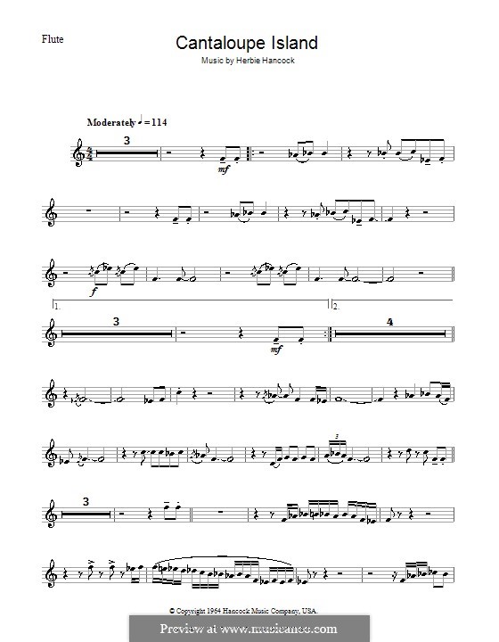 Cantaloupe Island: For flute by Herbie Hancock