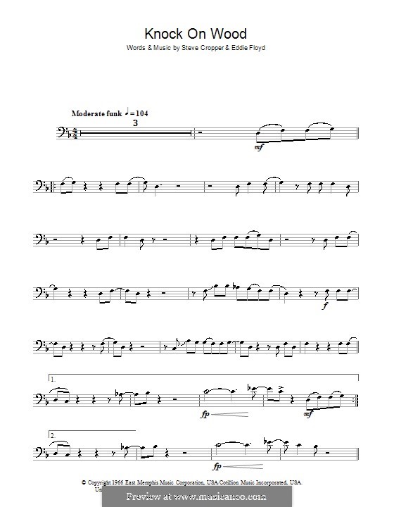 Knock on Wood: For trombone by Eddie Floyd, Steve Cropper
