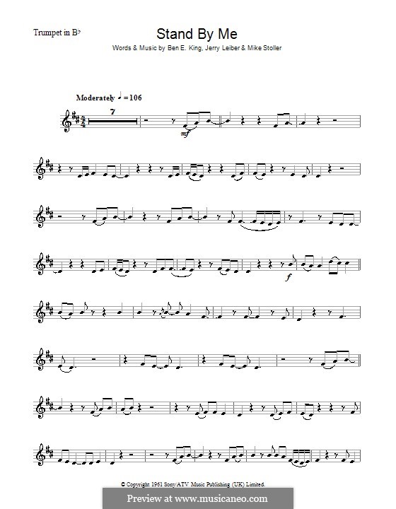 Stand By Me: For trumpet by Ben E. King, Jerry Leiber, Mike Stoller