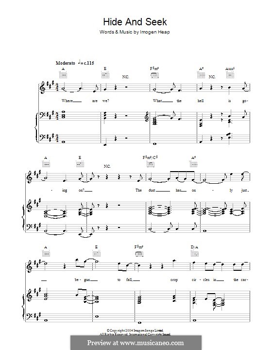 Hide and seek - Imogen Heap Sheet music for Flute (Solo)