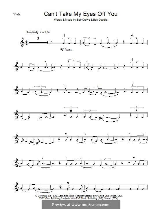 Can T Take My Eyes Off Of You Frankie Valli The Four Seasons By B Crewe B Gaudio On Musicaneo