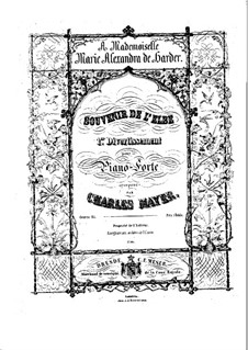 Souvenir de l'Elbe. Divertissement No.1, Op.95: For piano by Charles Mayer