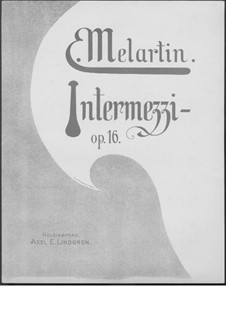 Intermezzi, Op.16: For piano by Erkki Melartin