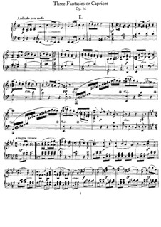 Three Fantasias or Caprices, Op.16: Complete set by Felix Mendelssohn-Bartholdy