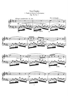 Two Etudes, Op.18: For piano by Ethelbert Woodbridge Nevin