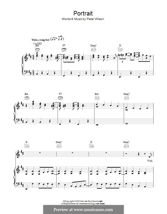 Portrait (Duke Special): For voice and piano (or guitar) by Peter Wilson