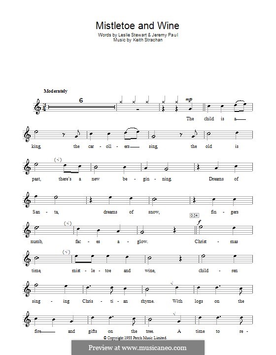 Mistletoe and Wine (Cliff Richard): For recorder by Keith Strachan