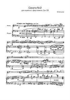 Sonata for Violin and Piano No.2, Op.35: Score, solo part by Carl Nielsen