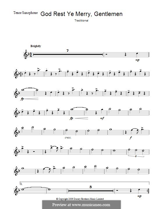 Instrumental version: For tenor saxophone by folklore