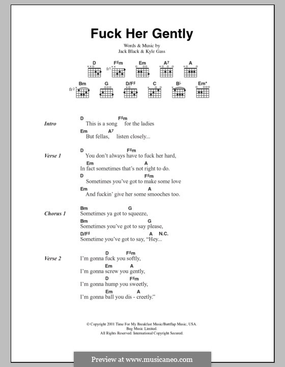 Fuck Her Gently (Tenacious D): Lyrics and chords by Jack Black, Kyle Gass