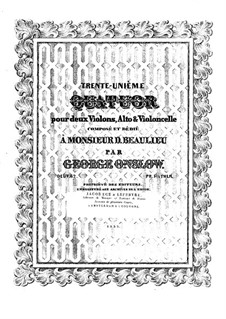 String Quartet No.31 in B Flat Major, Op.62: Parts by Georges Onslow