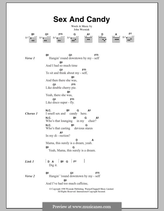 Sex and Candy (Maroon 5): Lyrics and chords by John Wozniak