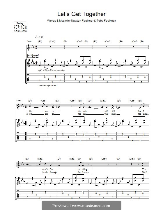 Let's Get Together: For guitar with tab by Newton Faulkner, Toby Faulkner