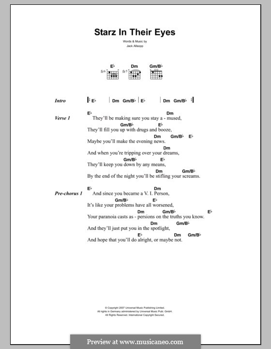 Starz in Their Eyes (Just Jack): Lyrics and chords by Jack Allsopp