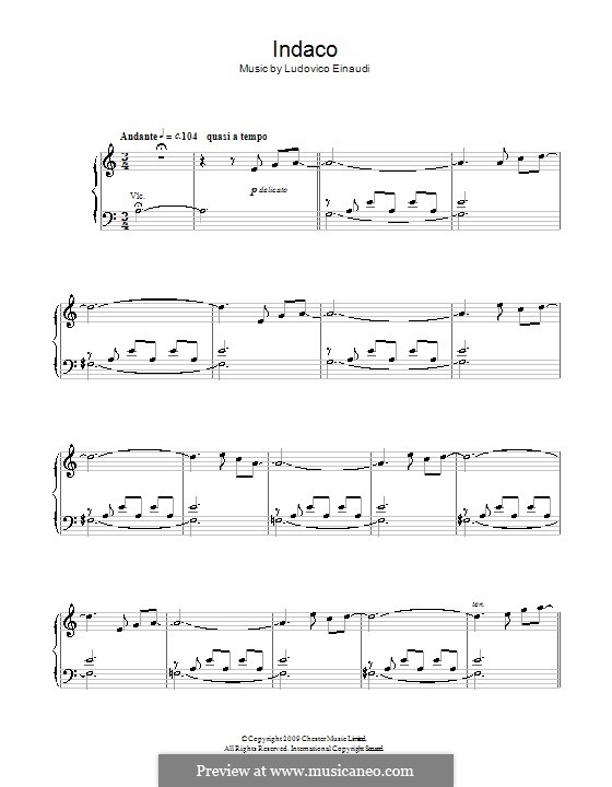 Indaco: For piano by Ludovico Einaudi