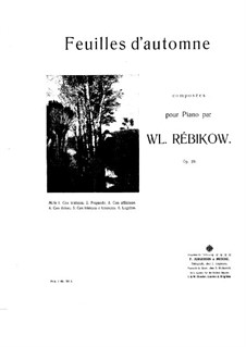 Autumn Leaves: Score for piano by Vladimir Ivanovich Rebikov