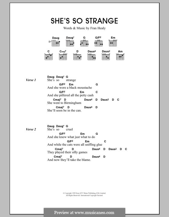 She's So Strange (Travis): Lyrics and chords by Fran Healy