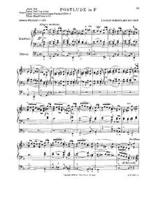 Postlude in F Major: Postlude in F Major by John Varley Roberts