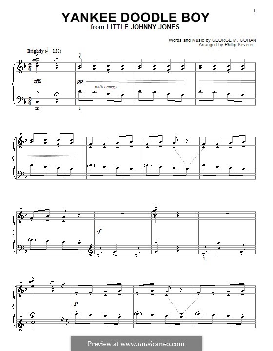 Yankee Doodle Boy: For piano by George Michael Cohan