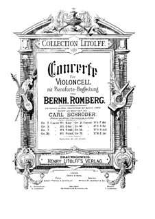 Cello Concerto No.8 in A Major, Op.48: Version for cello and piano by Bernhard Romberg
